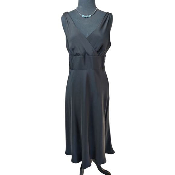 J. CREW Women's Black Silk Tricotine Sophia  Cocktail Dress Size 10 - Picture 1 of 7